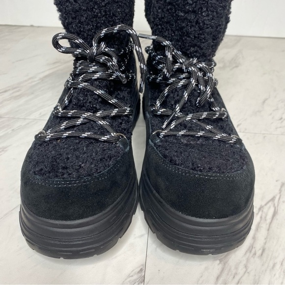 New! BP Summit Faux Fur Black Chunky Boot 8.5 - Picture 10 of 15
